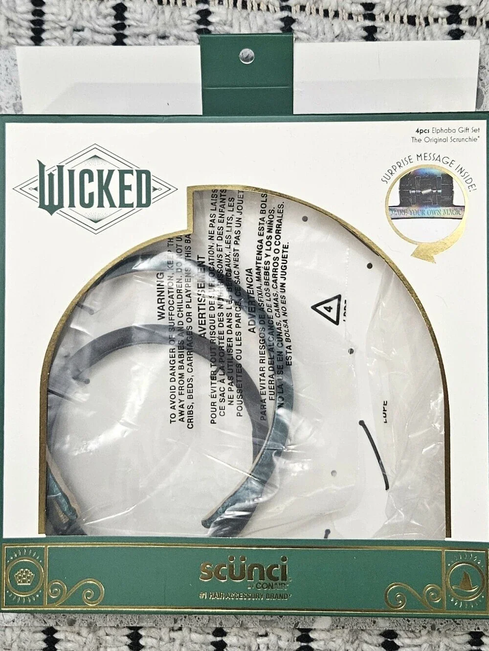 WICKED Elphaba 2 Headband Set New Not Full Set By SCUNCI